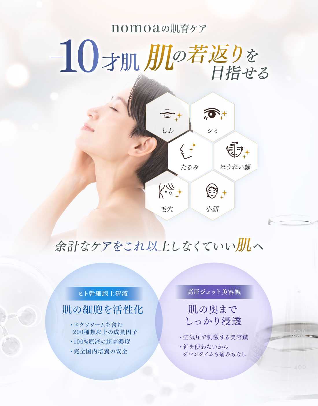 nomoaの肌育ケア -10歳肌 肌の若返りを目指せる